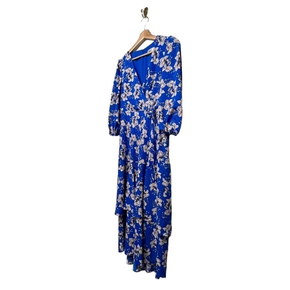 ELIZA J Faux Wrap Maxi Dress Blue 2 - Picture 6 of 11
